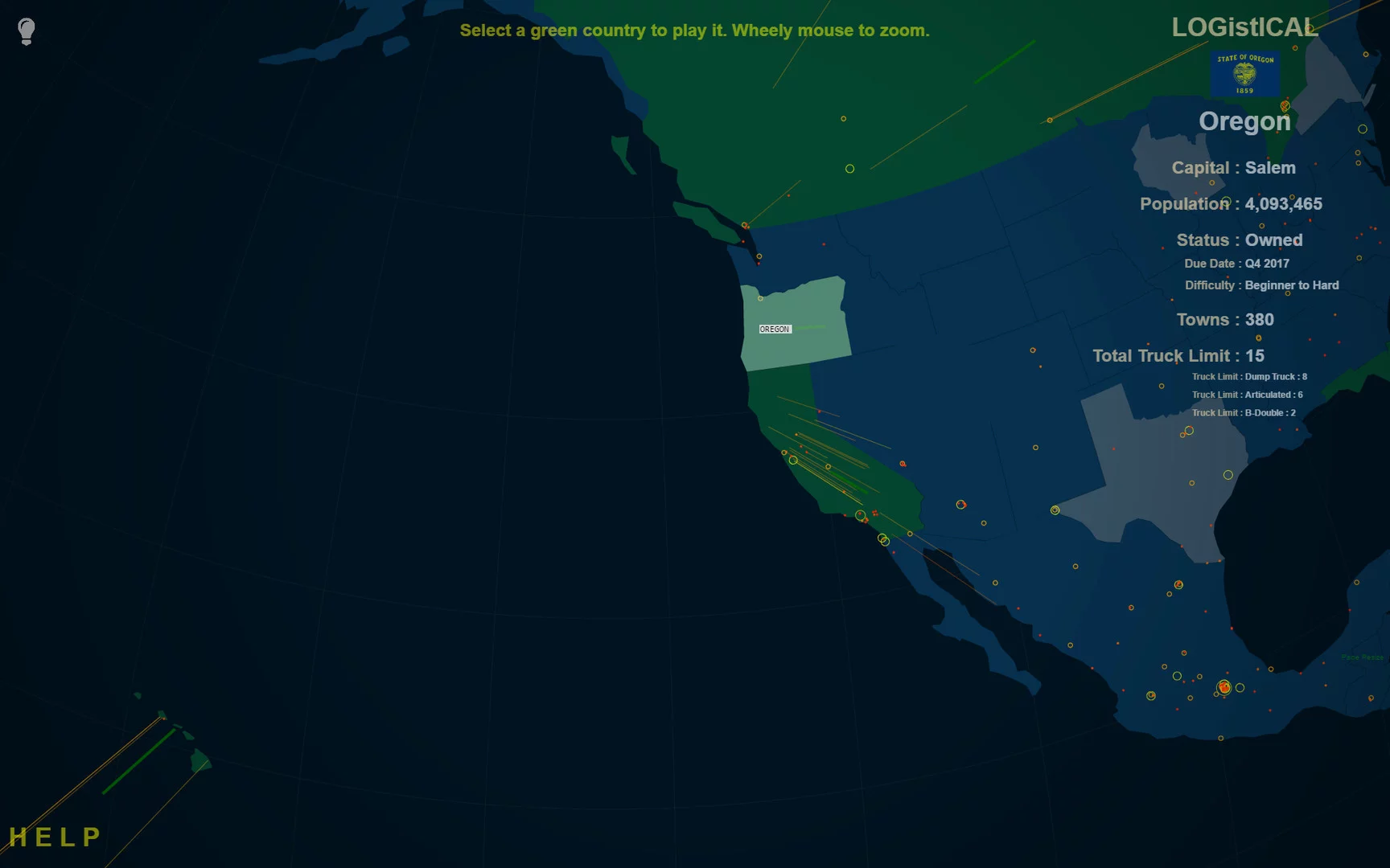 Изображение игры: LOGistICAL: USA - Oregon