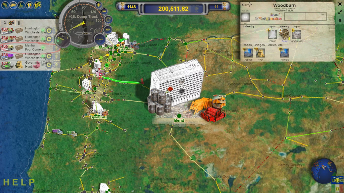 Изображение игры: LOGistICAL: USA - Oregon