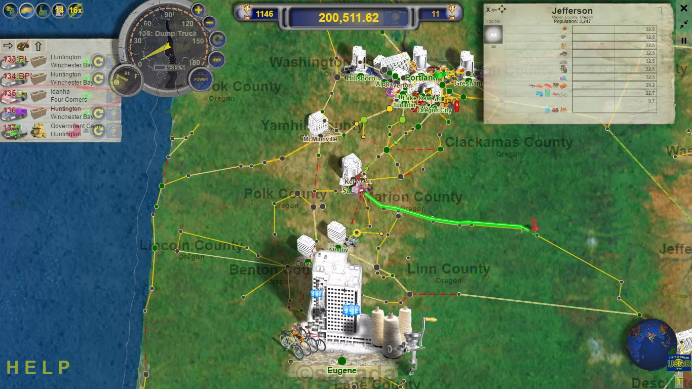 Изображение игры: LOGistICAL: USA - Oregon