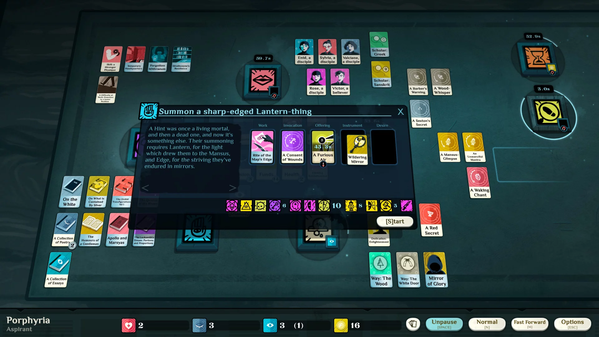 Изображение игры: Cultist Simulator