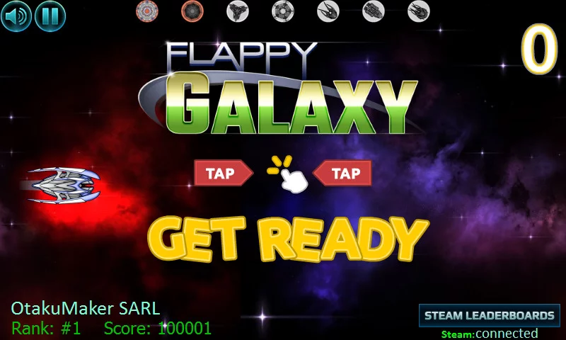 Изображение игры: Flappy Galaxy