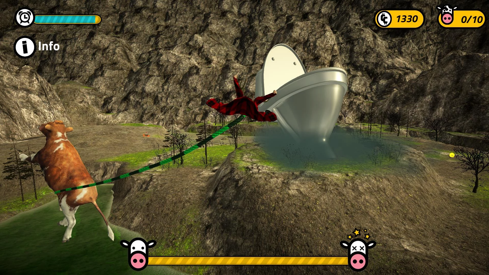 Изображение игры: Cow Catcher