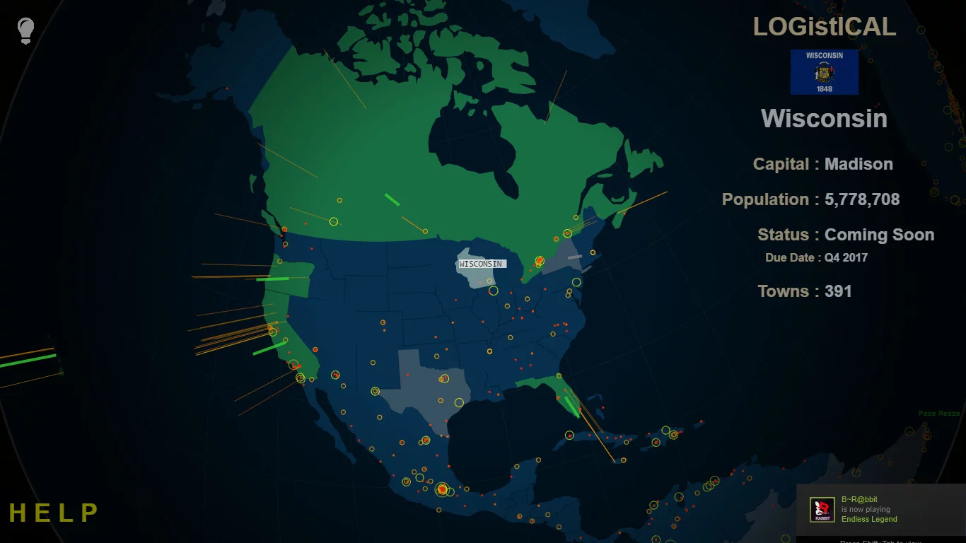 Изображение игры: LOGistICAL: USA - Wisconsin