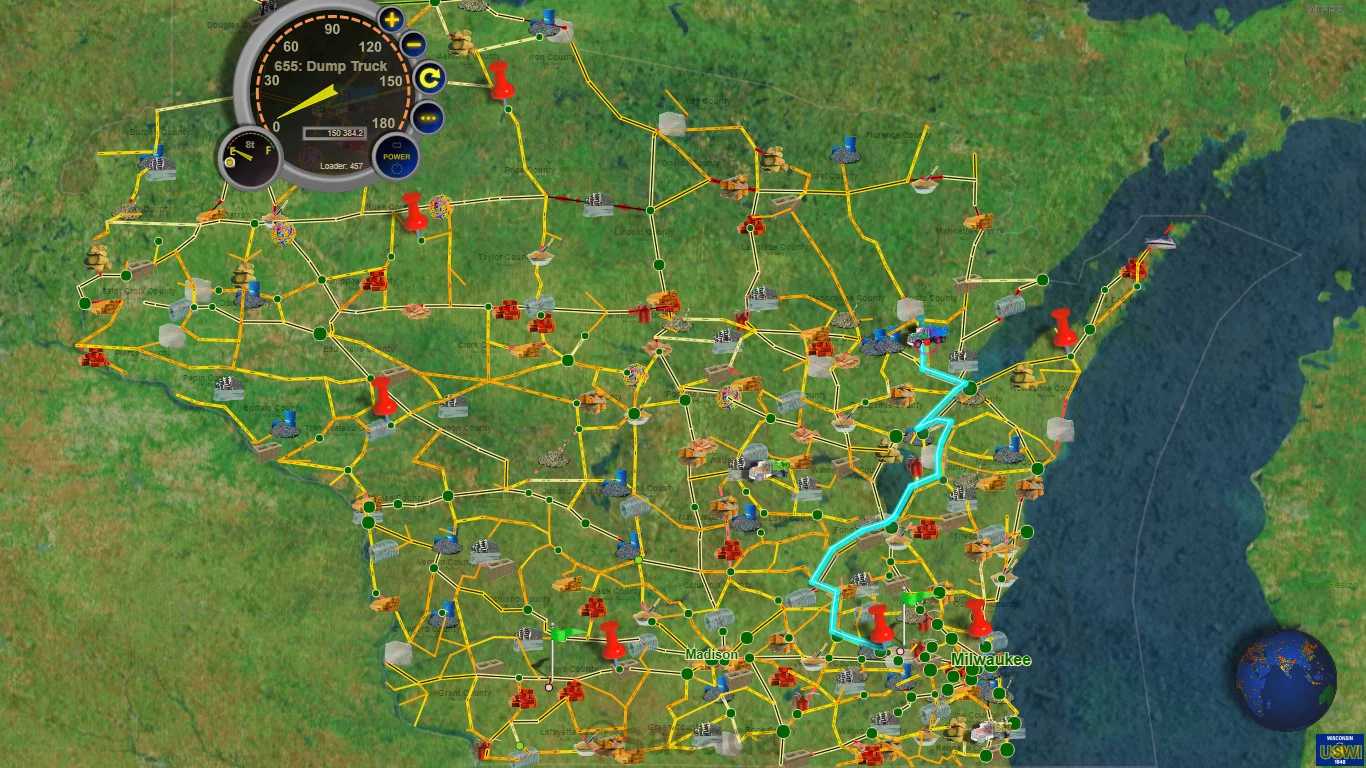 Изображение игры: LOGistICAL: USA - Wisconsin