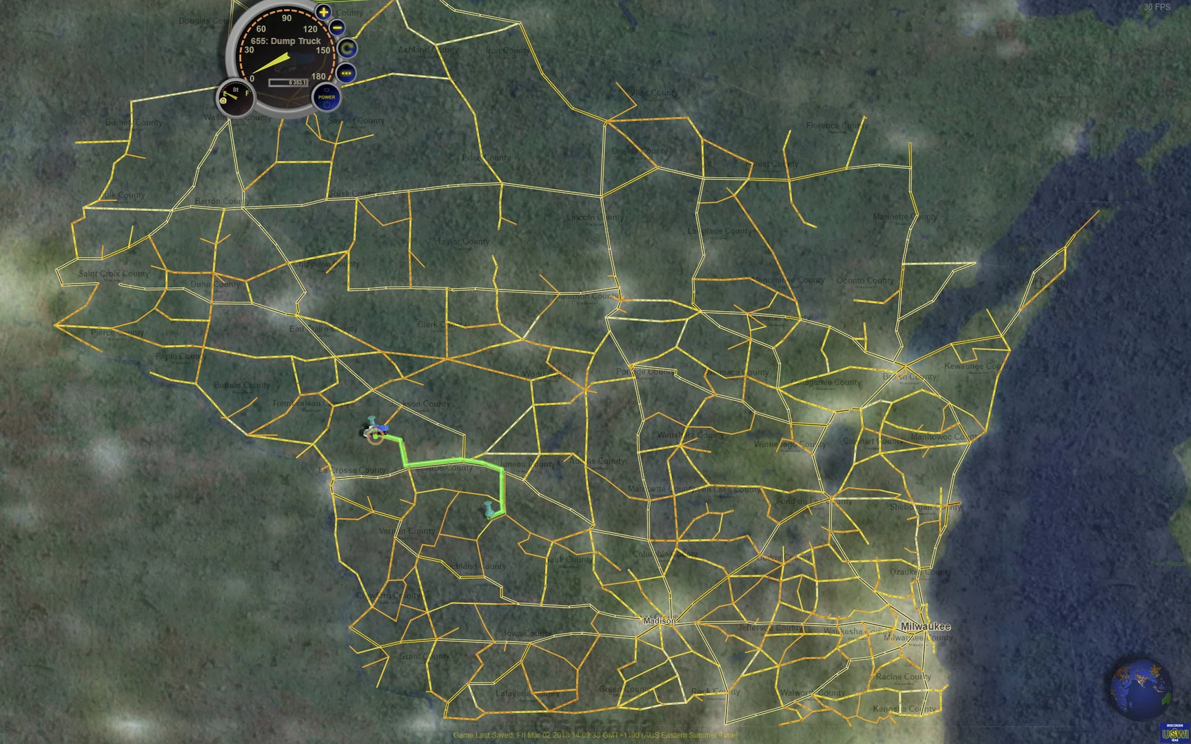 Изображение игры: LOGistICAL: USA - Wisconsin