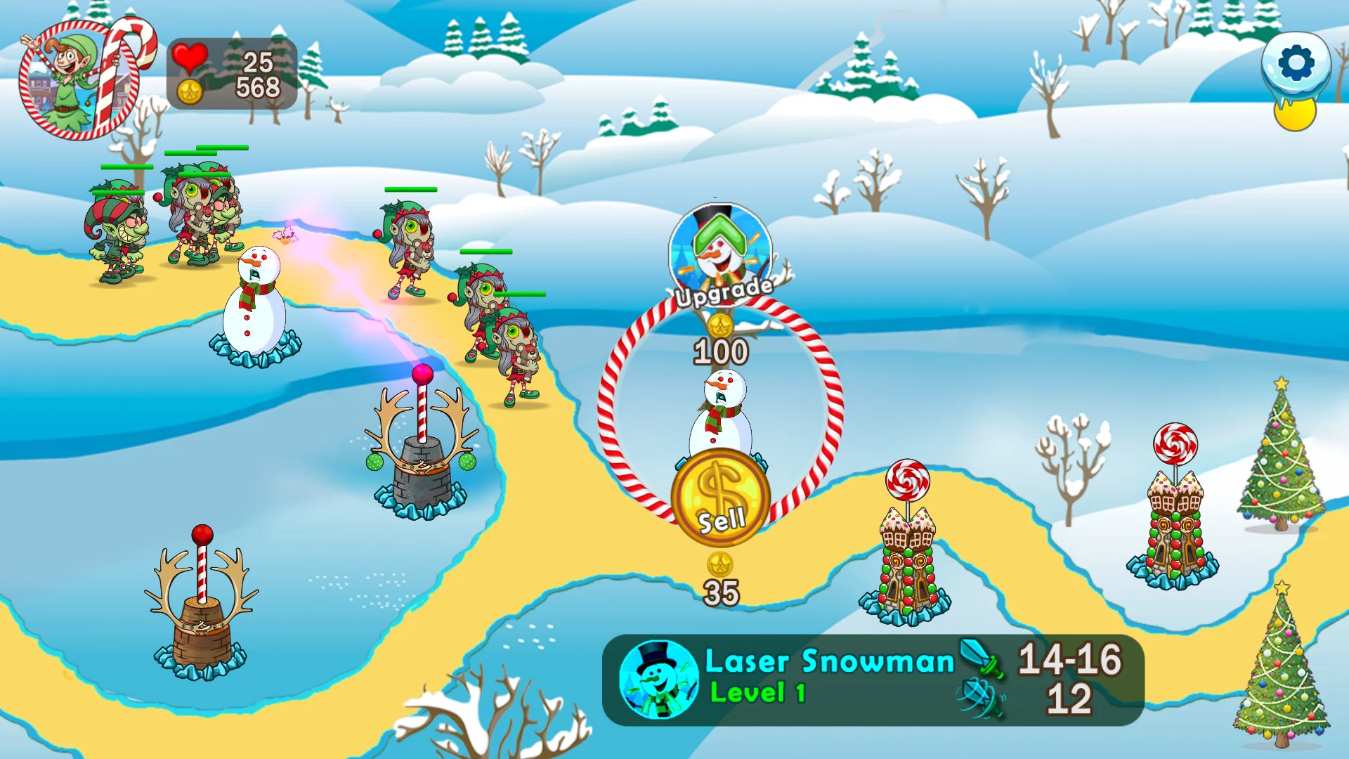 Изображение игры: Stop Santa - Tower Defense