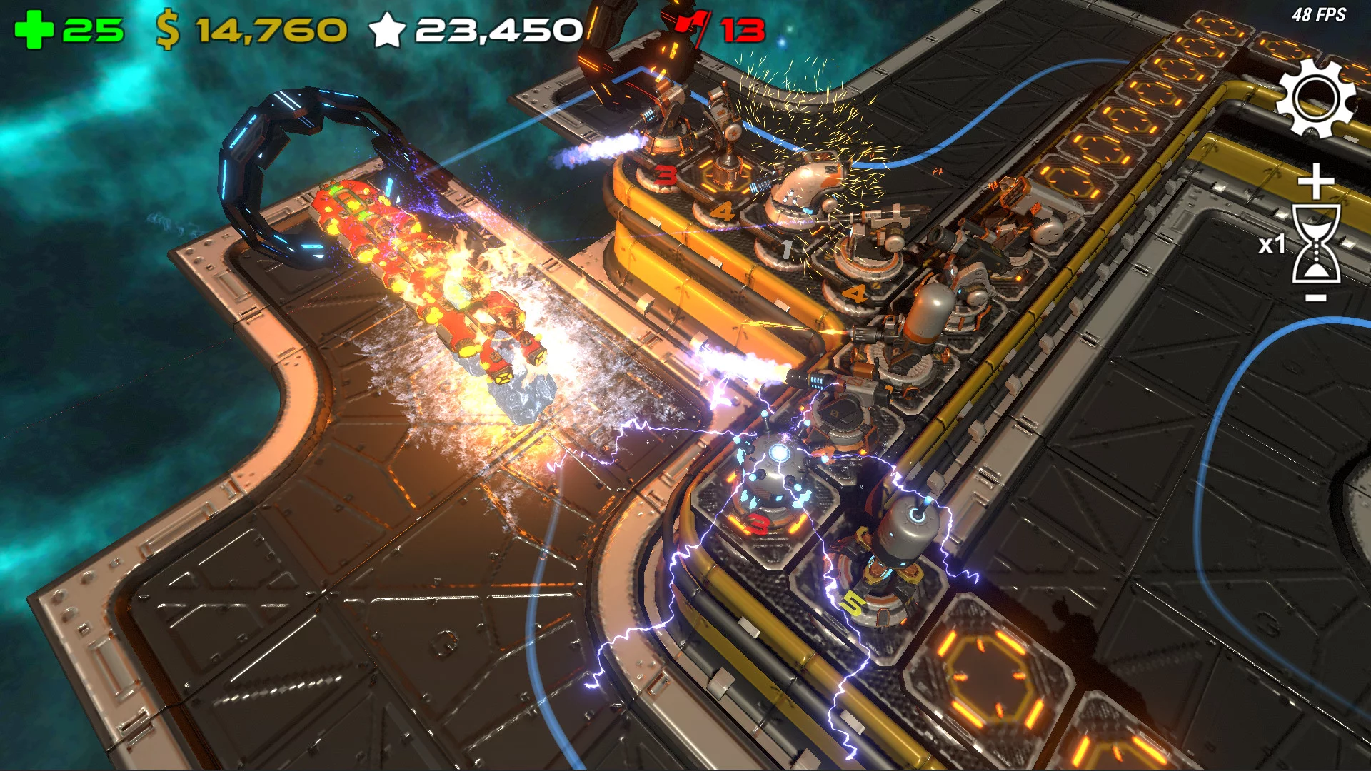 Изображение игры: Space Panic Defense