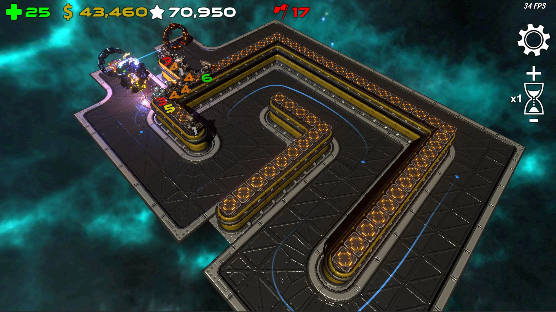 Изображение игры: Space Panic Defense