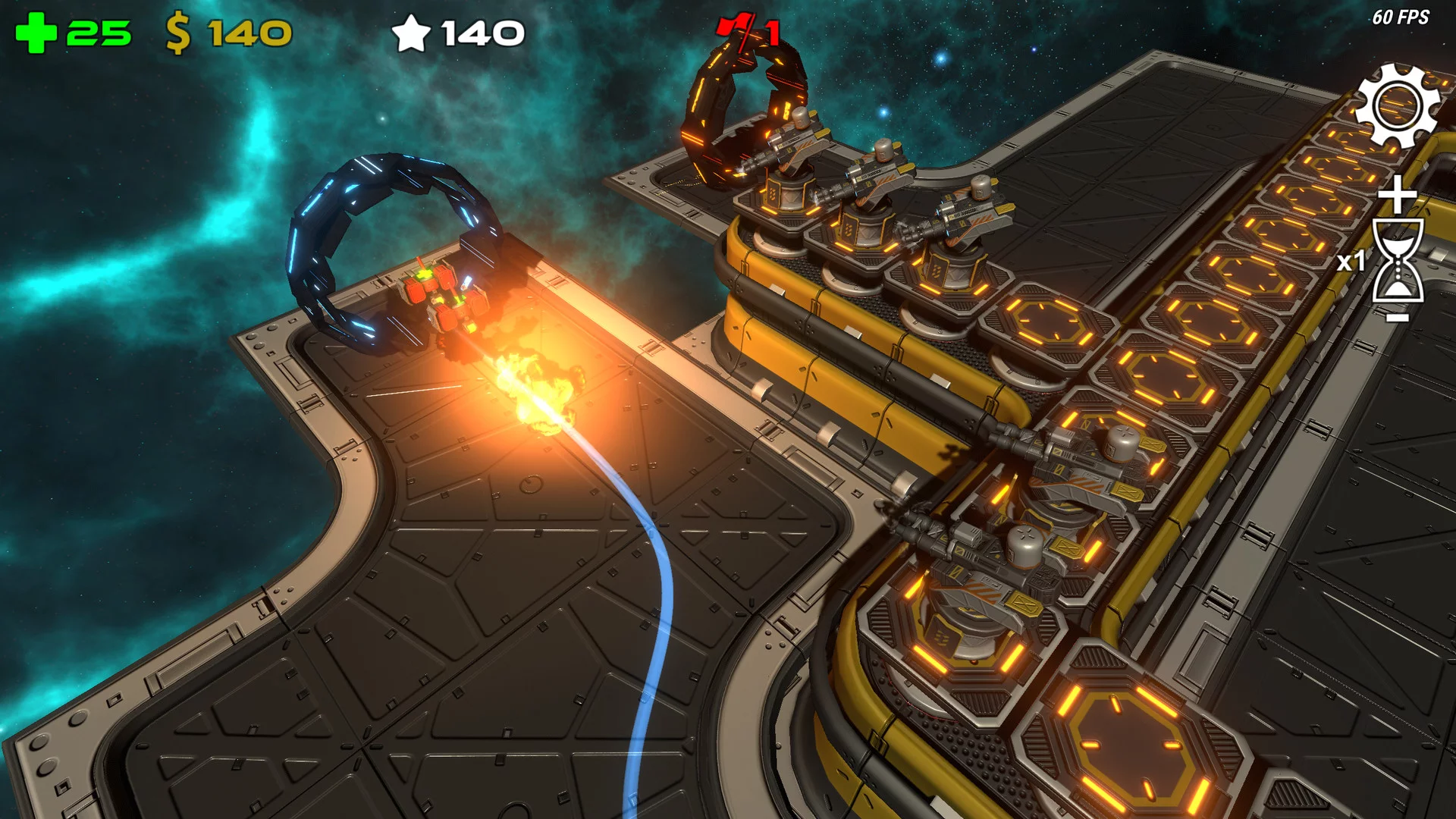 Изображение игры: Space Panic Defense