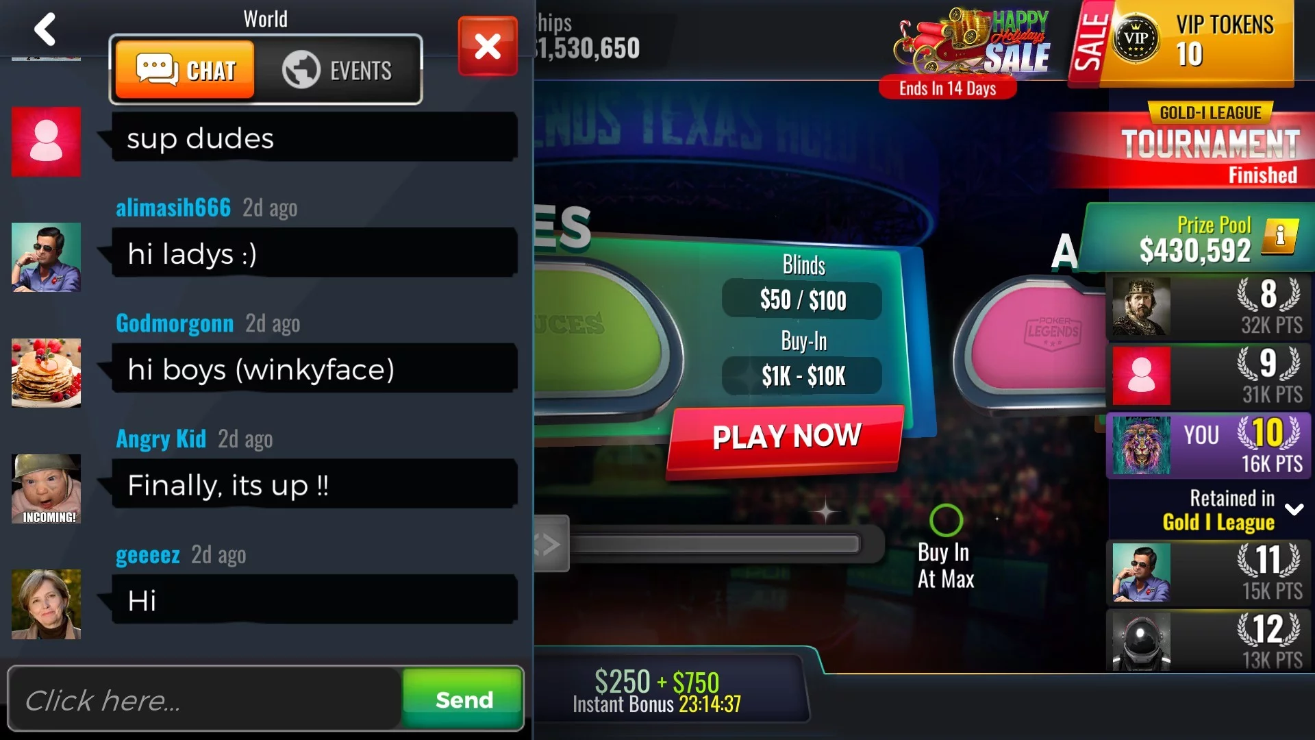Изображение игры: Poker Legends: Texas Hold'em Poker Tournaments