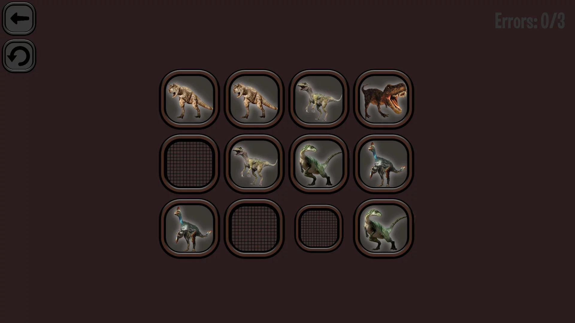 Изображение игры: Animals Memory: Dinosaurs