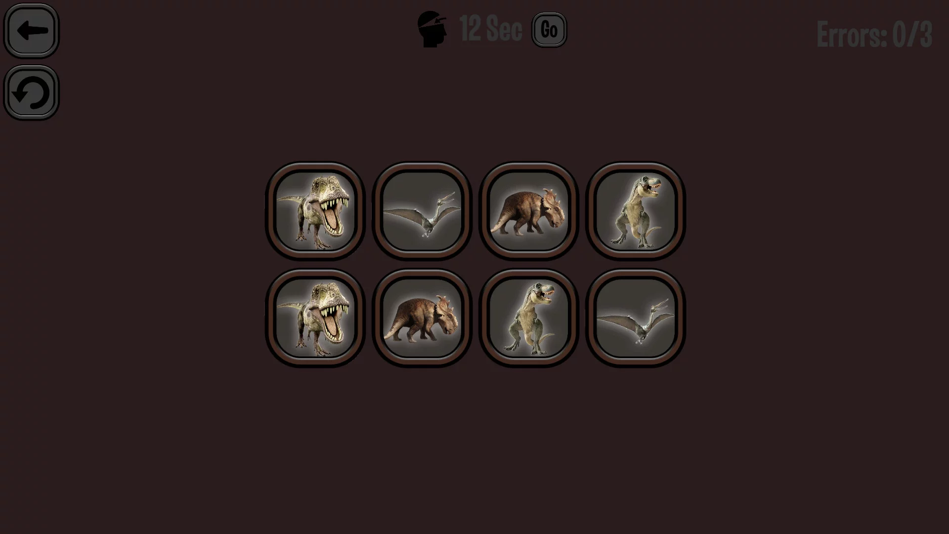 Изображение игры: Animals Memory: Dinosaurs