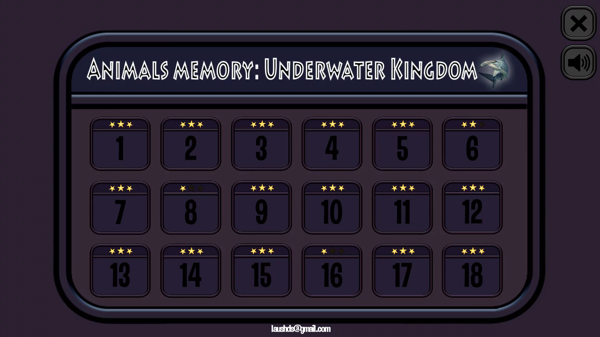 Изображение игры: Animals Memory: Underwater Kingdom