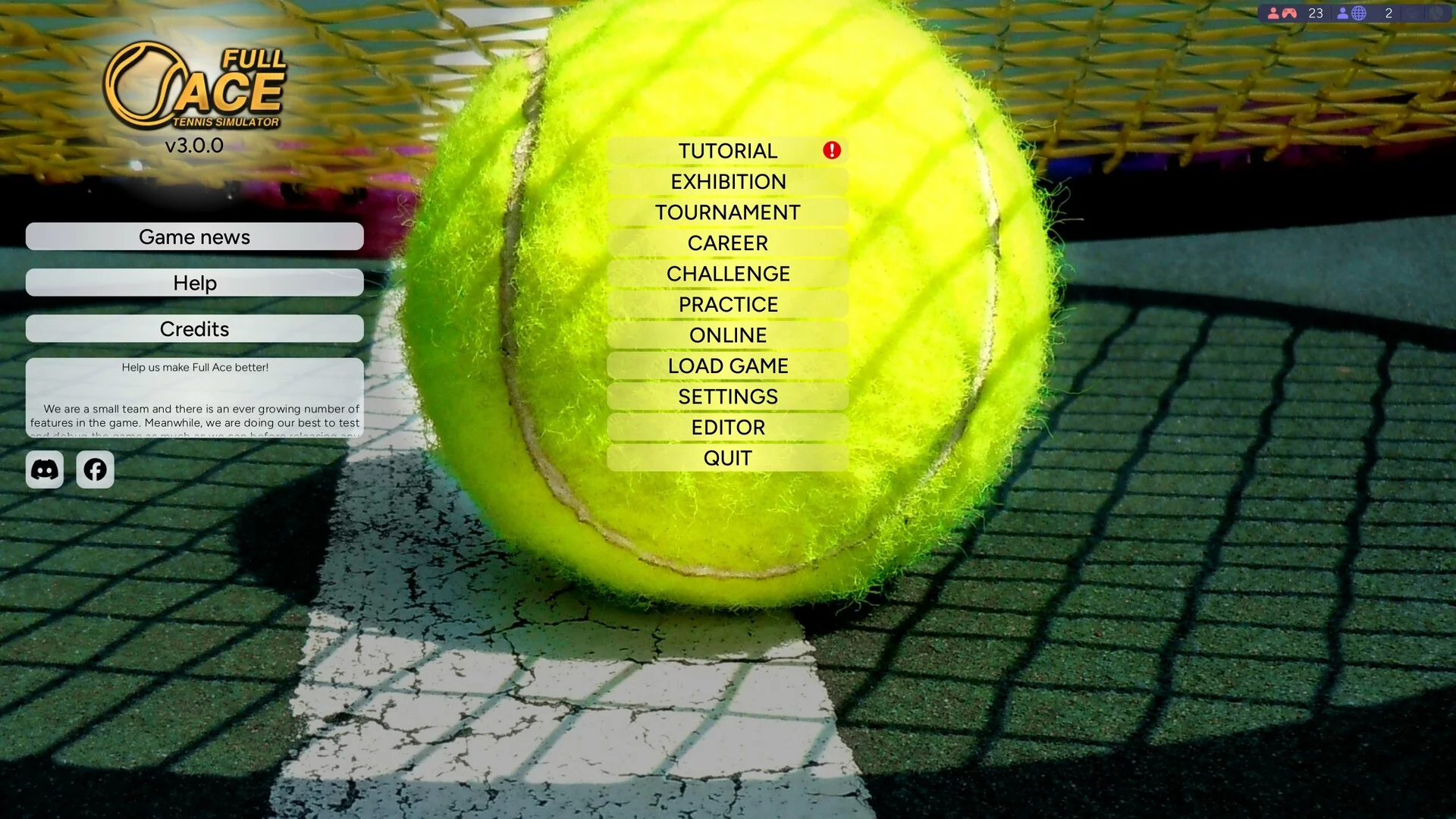 Изображение игры: Full Ace Tennis Simulator