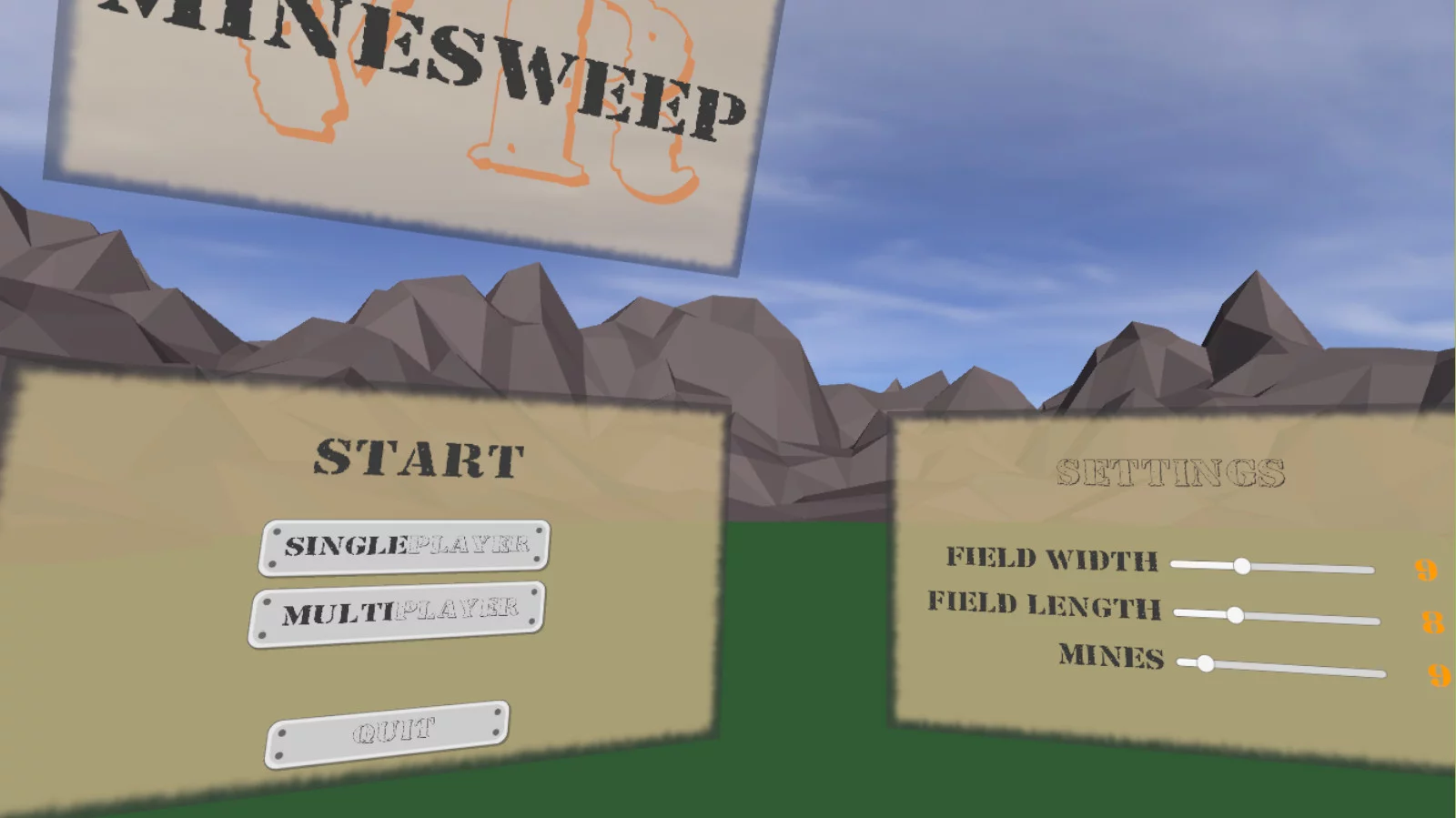 Изображение игры: MineSweepVR