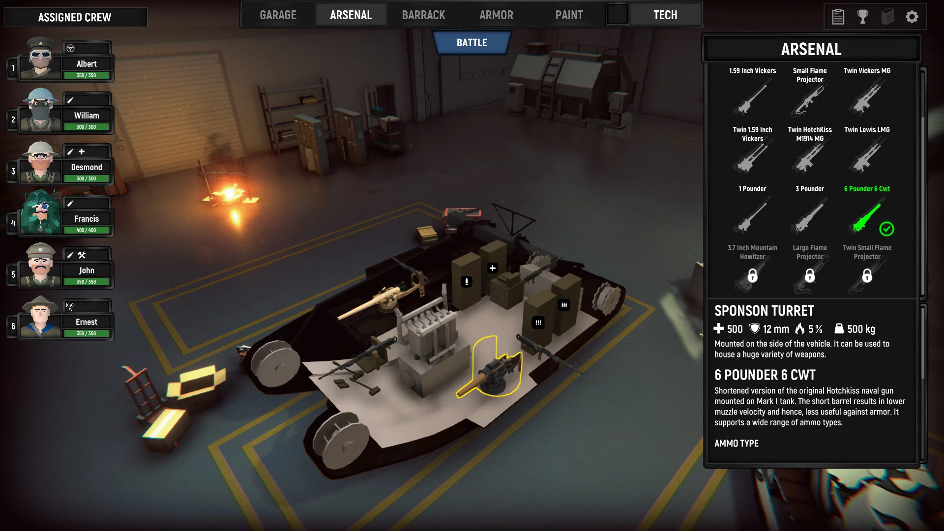 Изображение игры: Armored Battle Crew [World War 1] - Tank Warfare and Crew Management Simulator