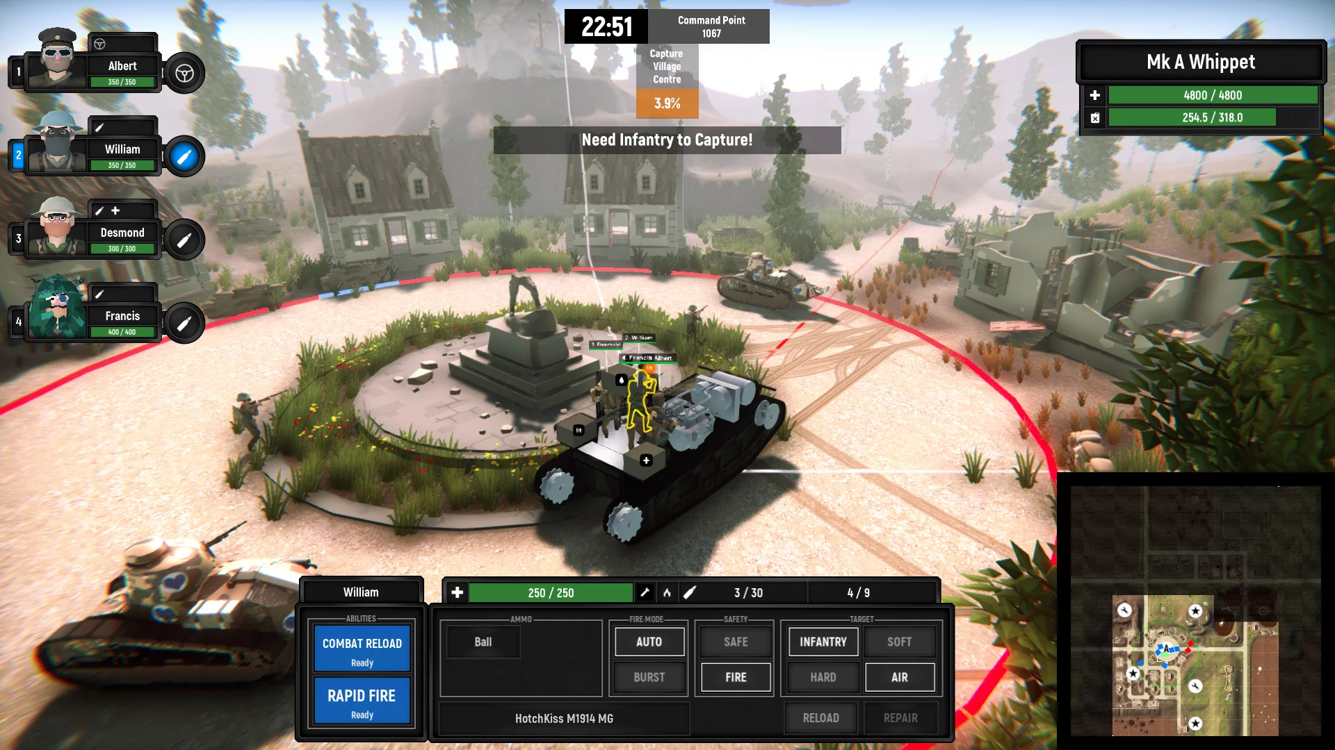 Изображение игры: Armored Battle Crew [World War 1] - Tank Warfare and Crew Management Simulator