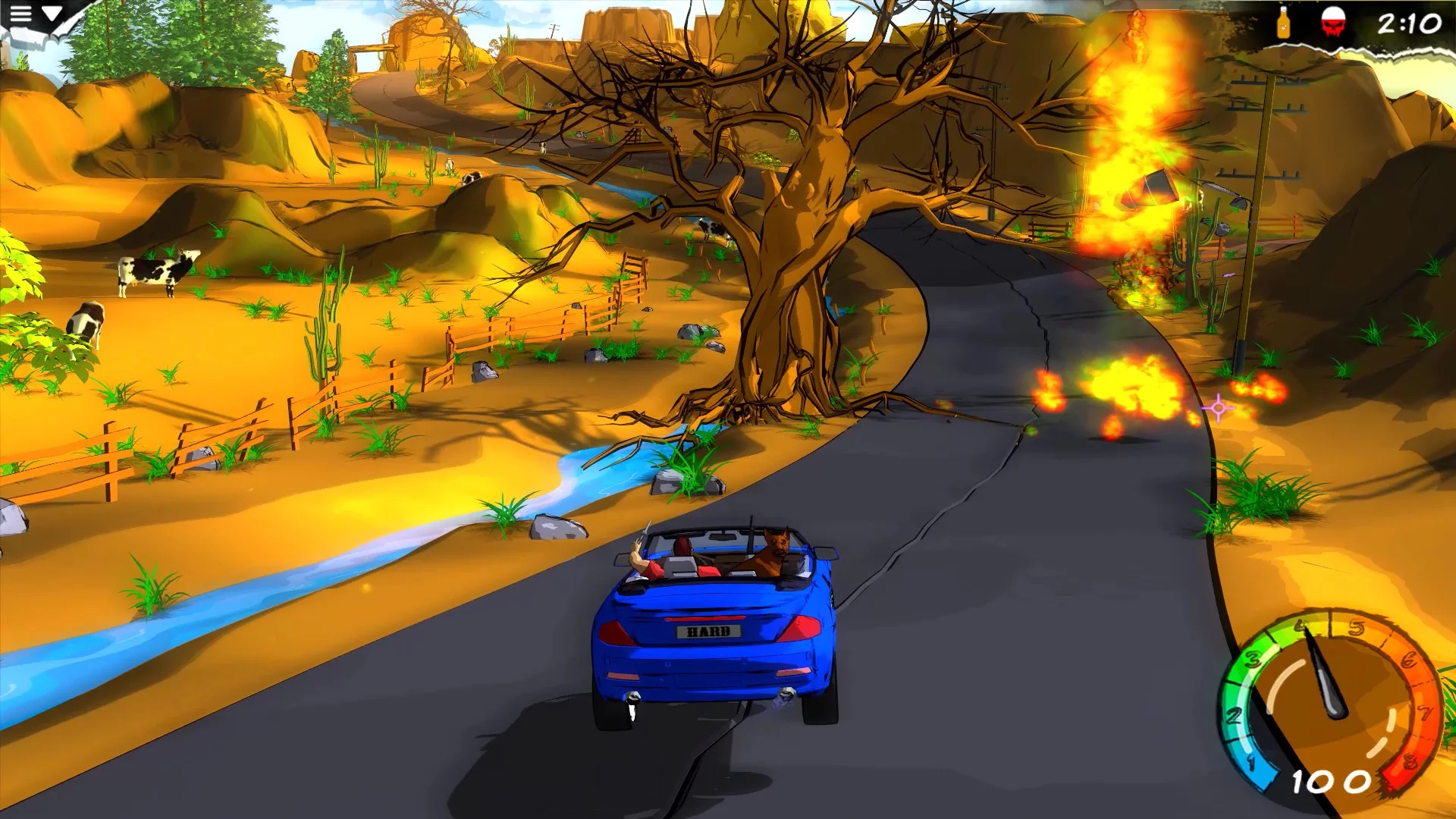 Изображение игры: My Mad Road - adventure racing & shooting