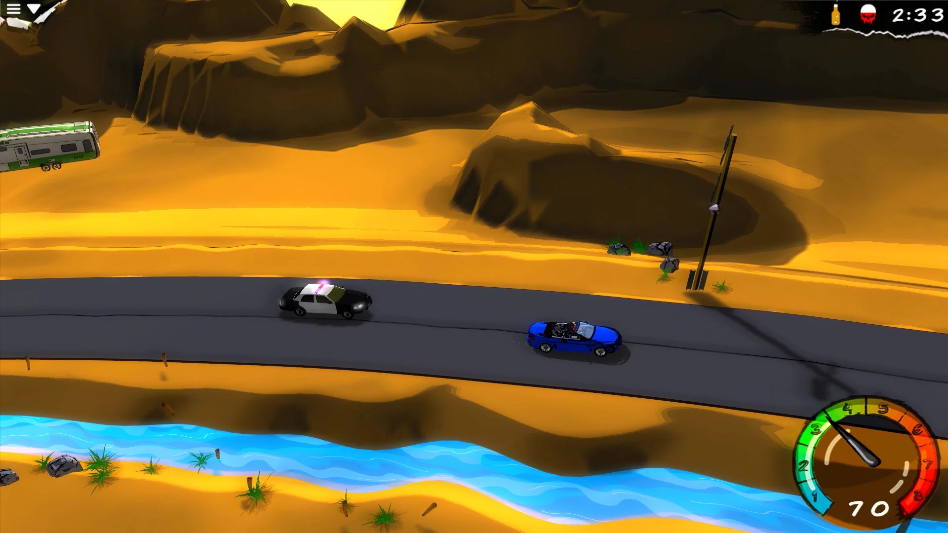 Изображение игры: My Mad Road - adventure racing & shooting