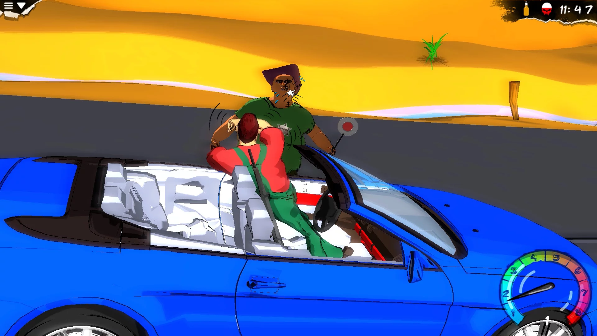 Изображение игры: My Mad Road - adventure racing & shooting
