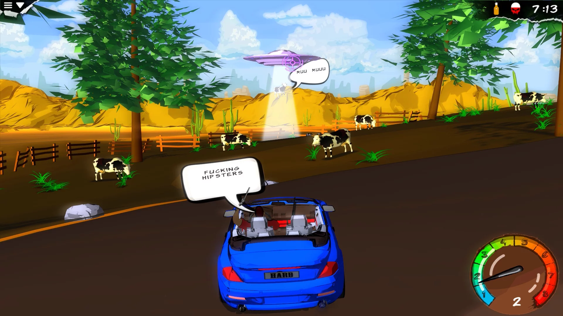Изображение игры: My Mad Road - adventure racing & shooting