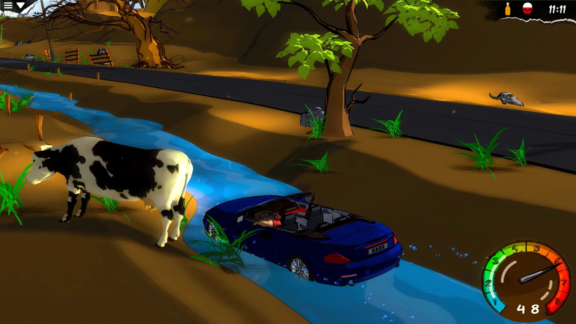 Изображение игры: My Mad Road - adventure racing & shooting