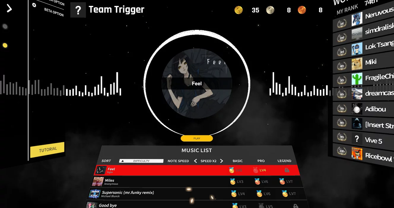 Изображение игры: TapSonic World Champion VR