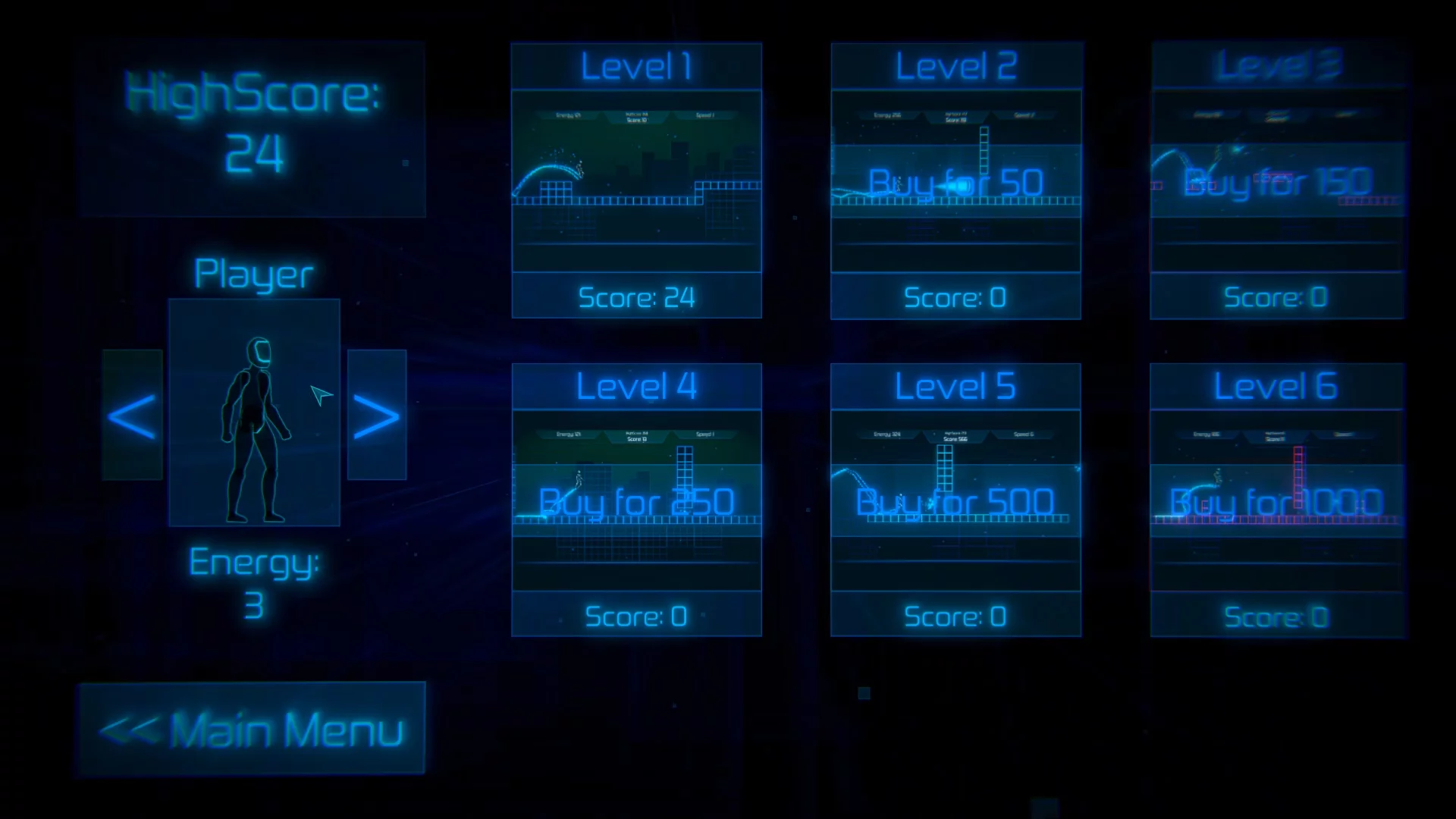 Изображение игры: Neon Void Runner