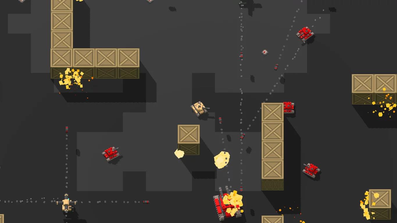 Изображение игры: Voxel Tanks