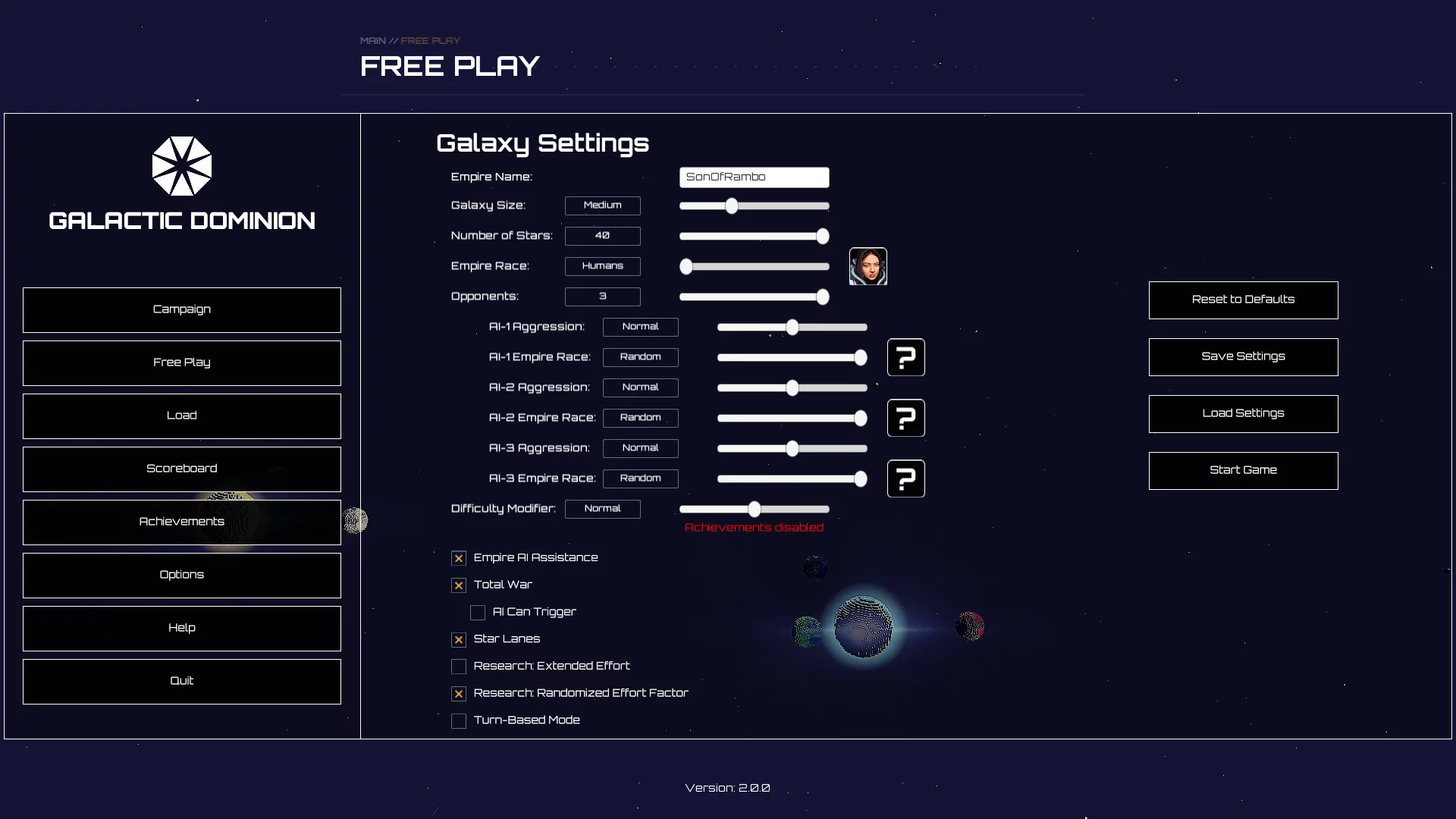 Изображение игры: Galactic Dominion