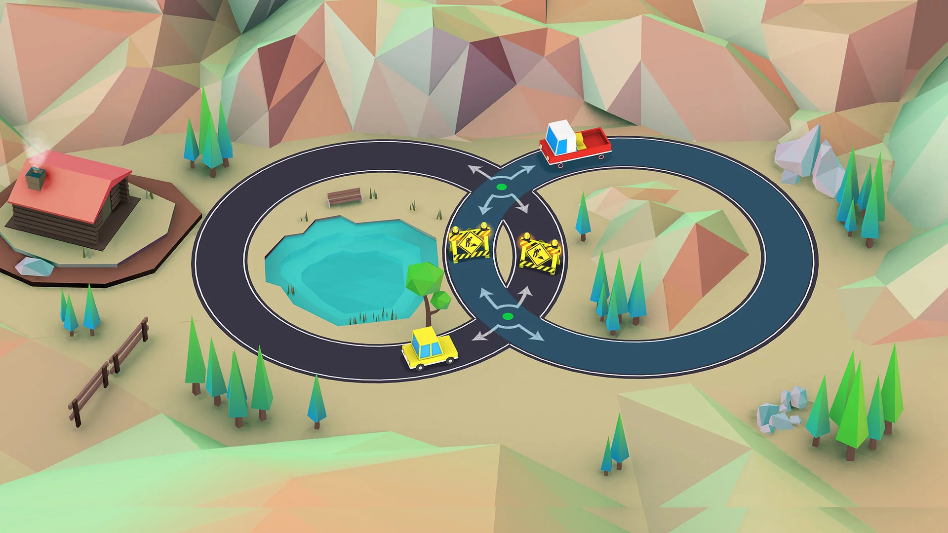 Изображение игры: Car Puzzle: Round Ways