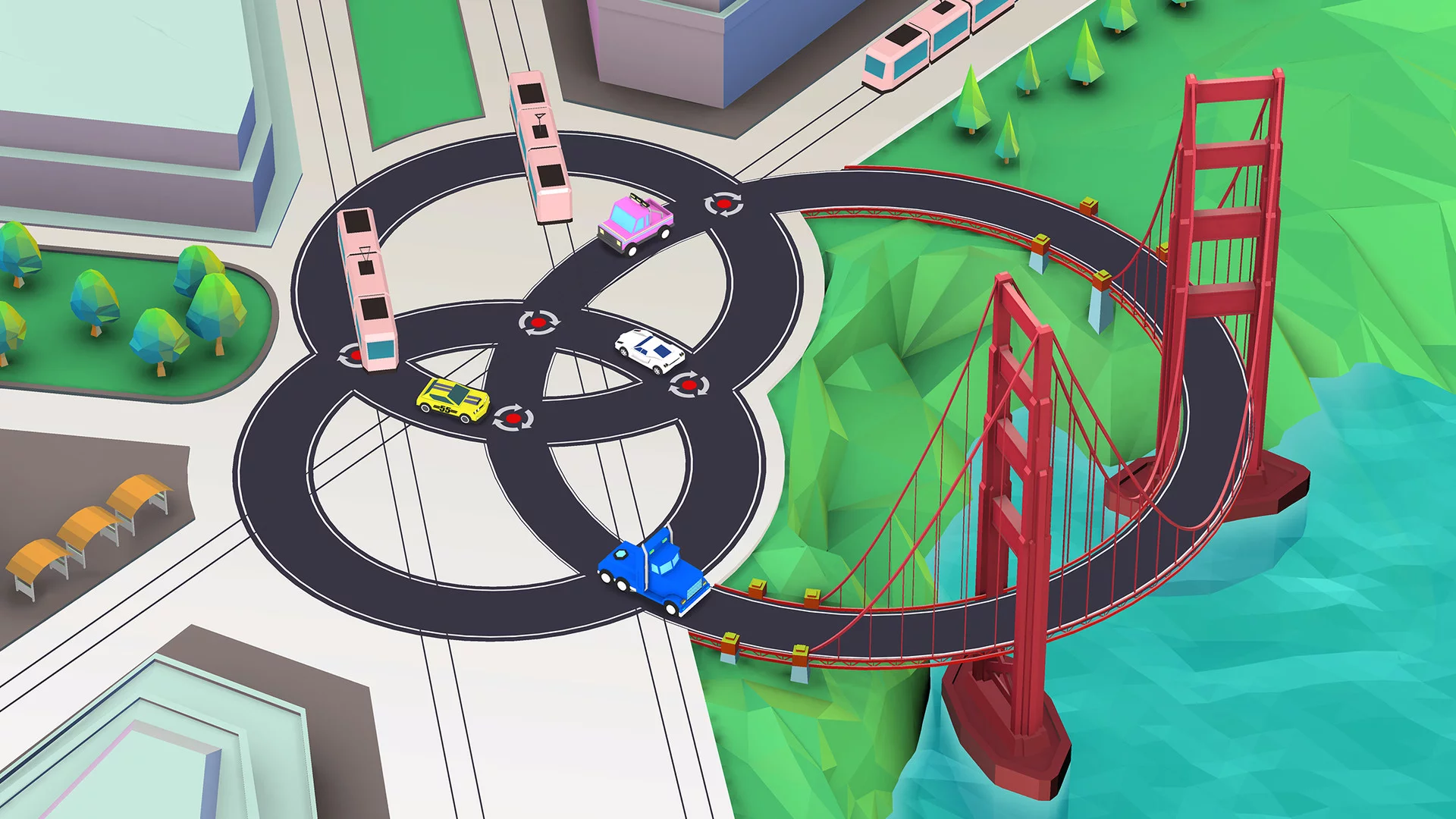 Изображение игры: Car Puzzle: Round Ways