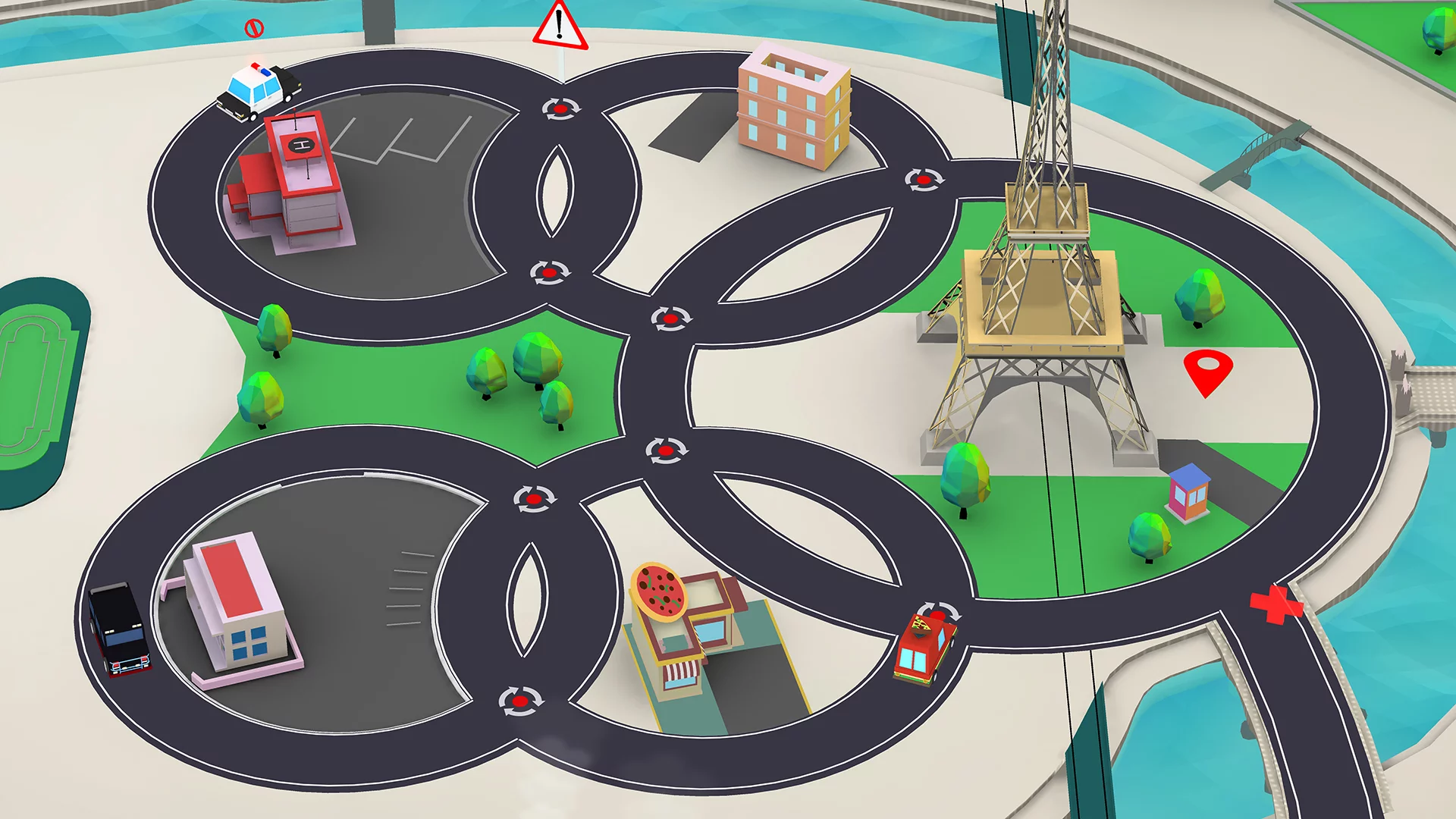 Изображение игры: Car Puzzle: Round Ways