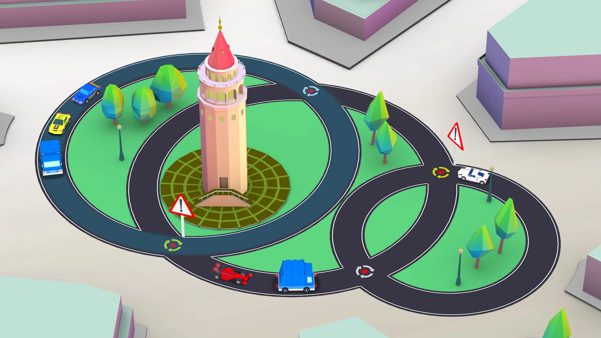 Изображение игры: Car Puzzle: Round Ways
