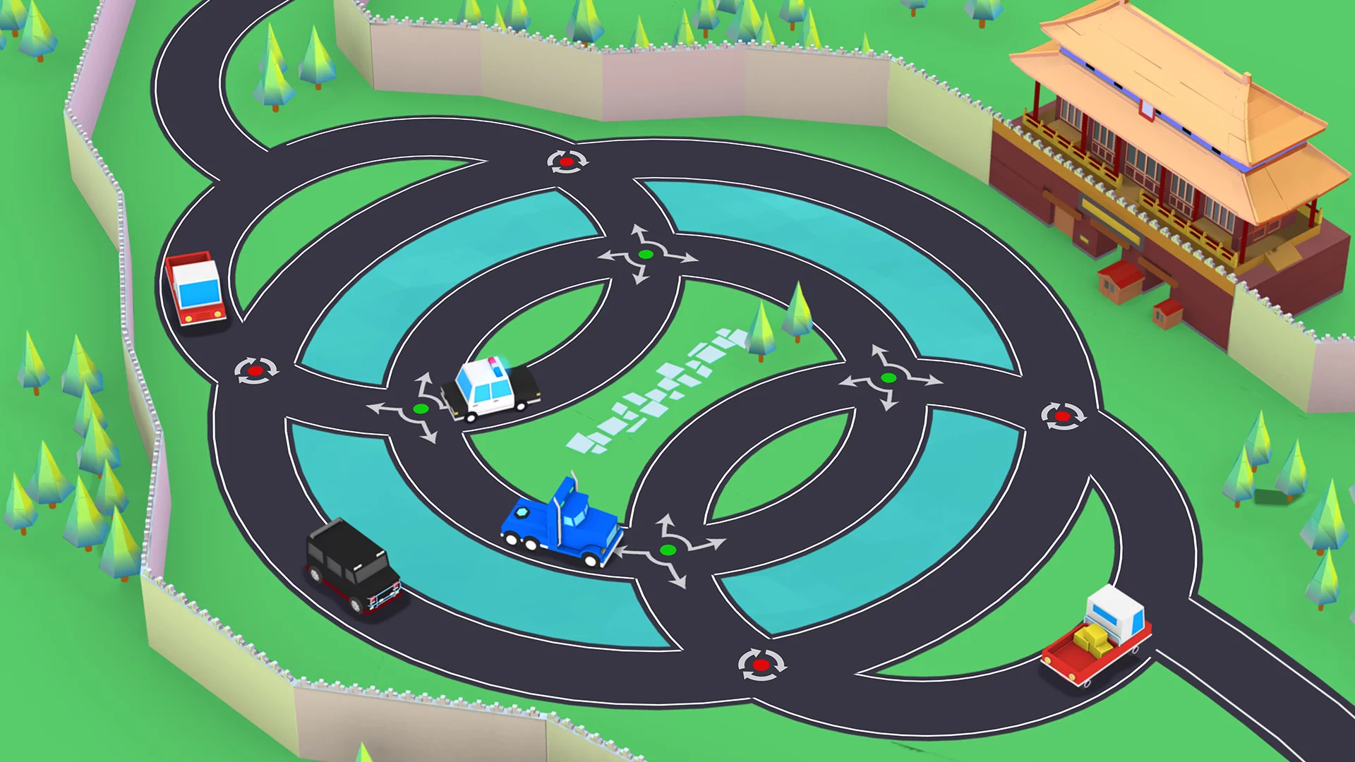 Изображение игры: Car Puzzle: Round Ways