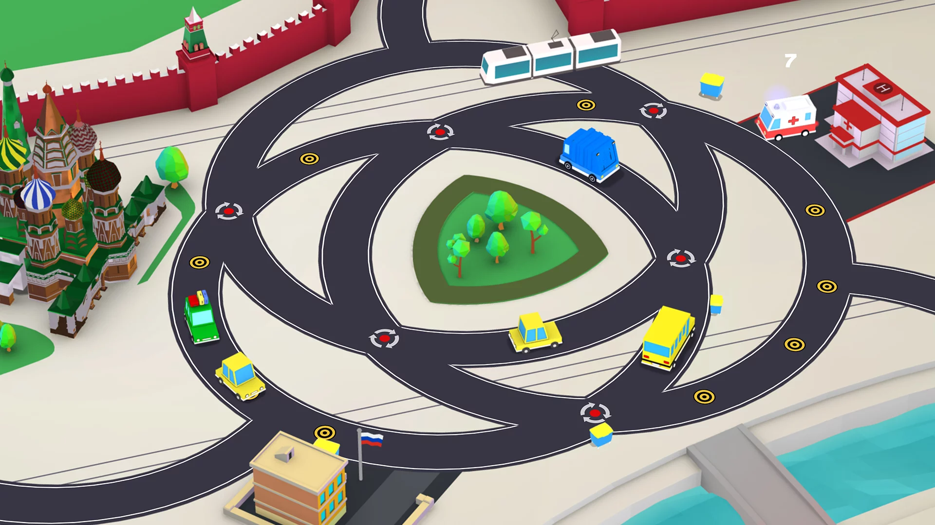 Изображение игры: Car Puzzle: Round Ways