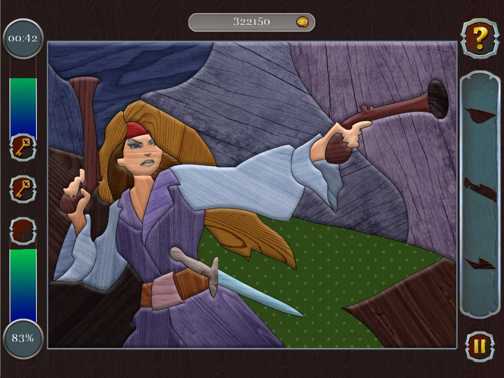 Изображение игры: Pirate Mosaic Puzzle. Caribbean Treasures