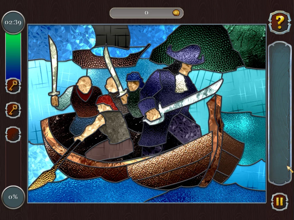 Изображение игры: Pirate Mosaic Puzzle. Caribbean Treasures