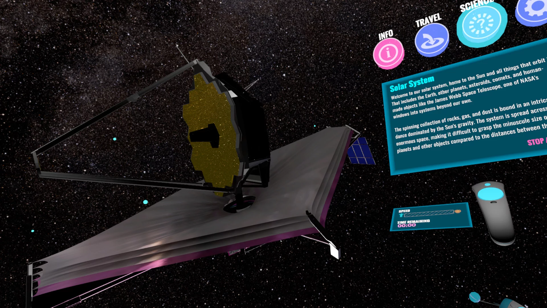Изображение игры: WebbVR: The James Webb Space Telescope Virtual Experience