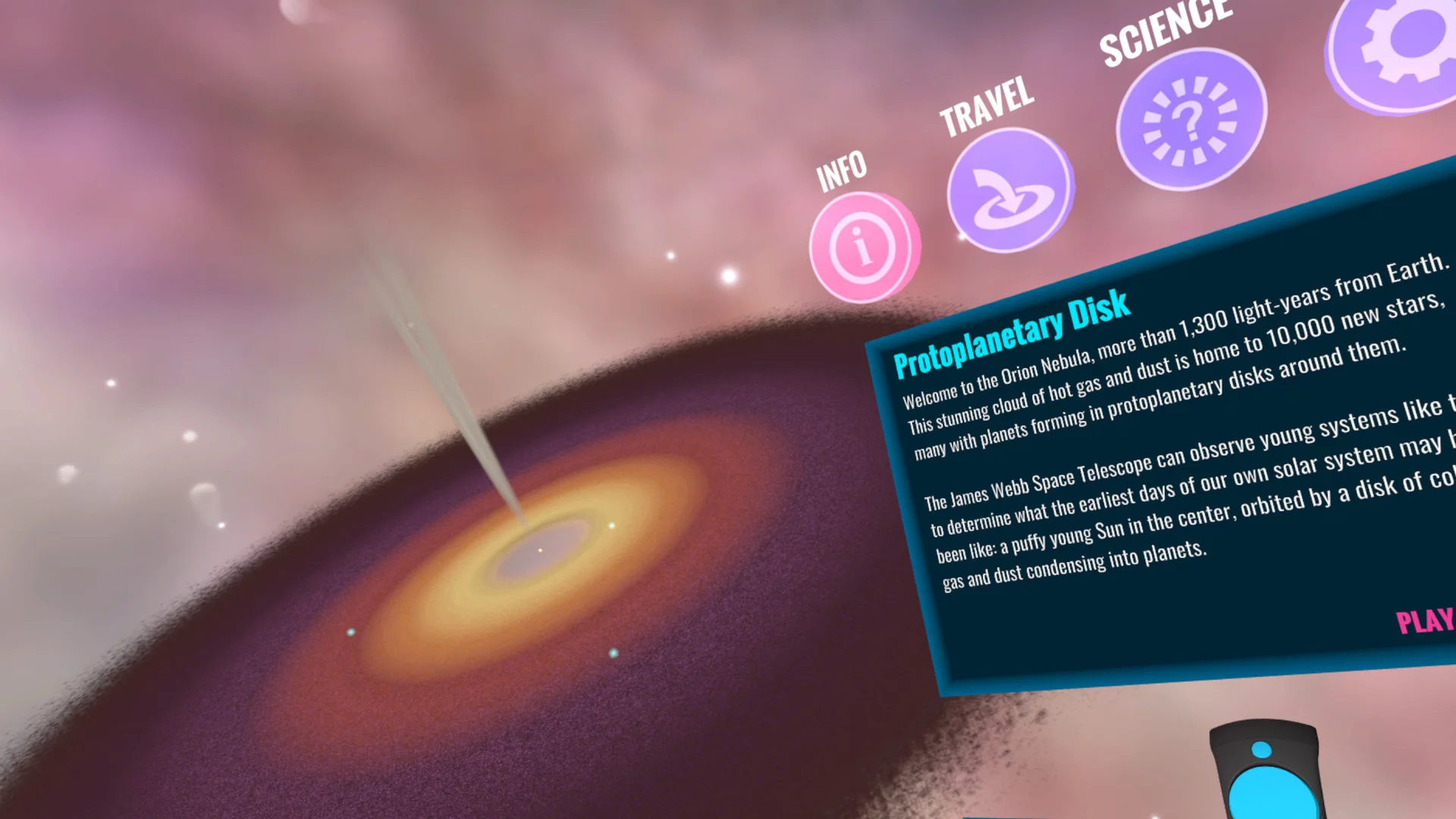 Изображение игры: WebbVR: The James Webb Space Telescope Virtual Experience