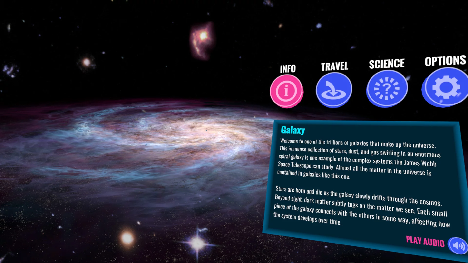 Изображение игры: WebbVR: The James Webb Space Telescope Virtual Experience
