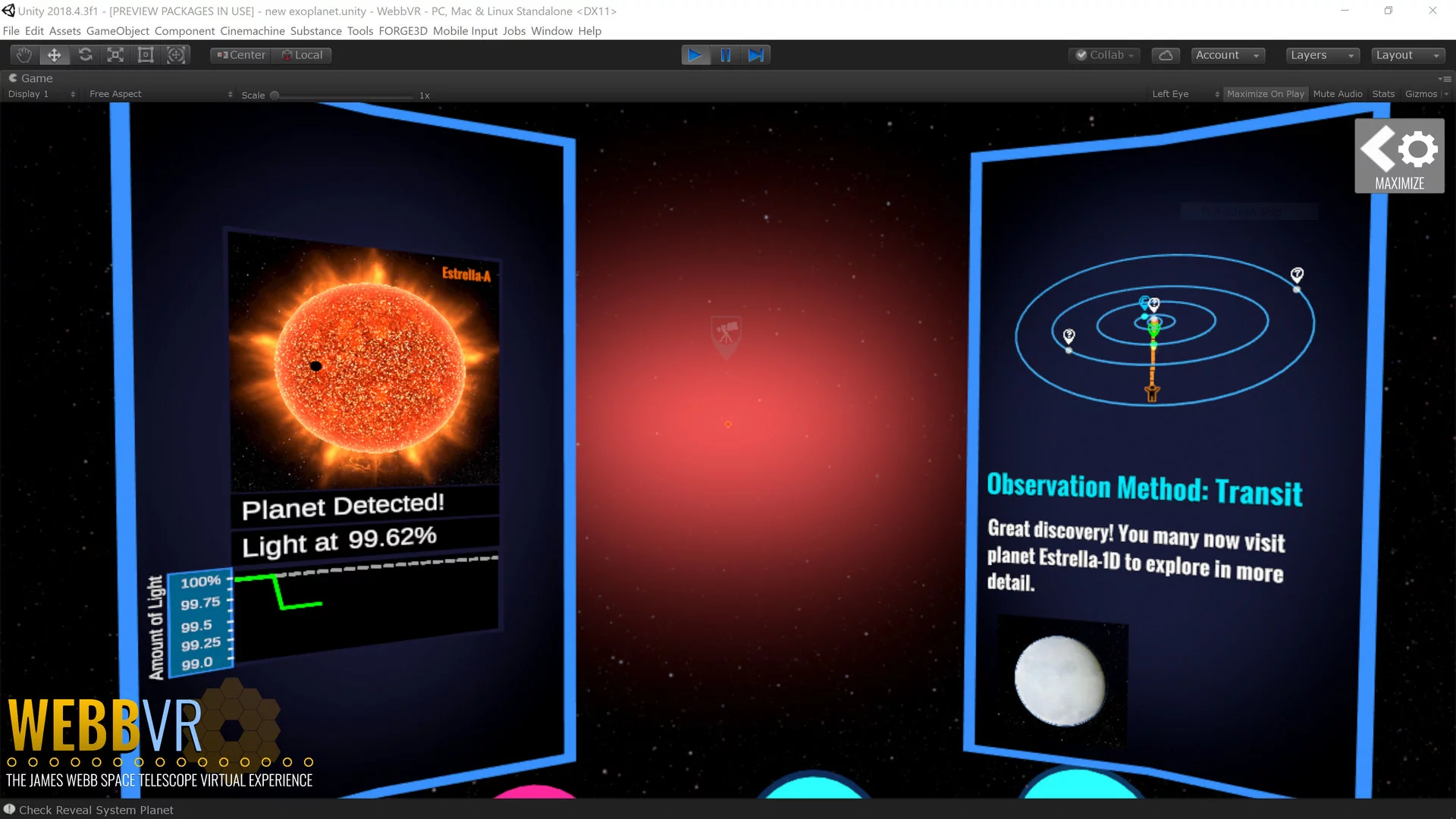 Изображение игры: WebbVR: The James Webb Space Telescope Virtual Experience
