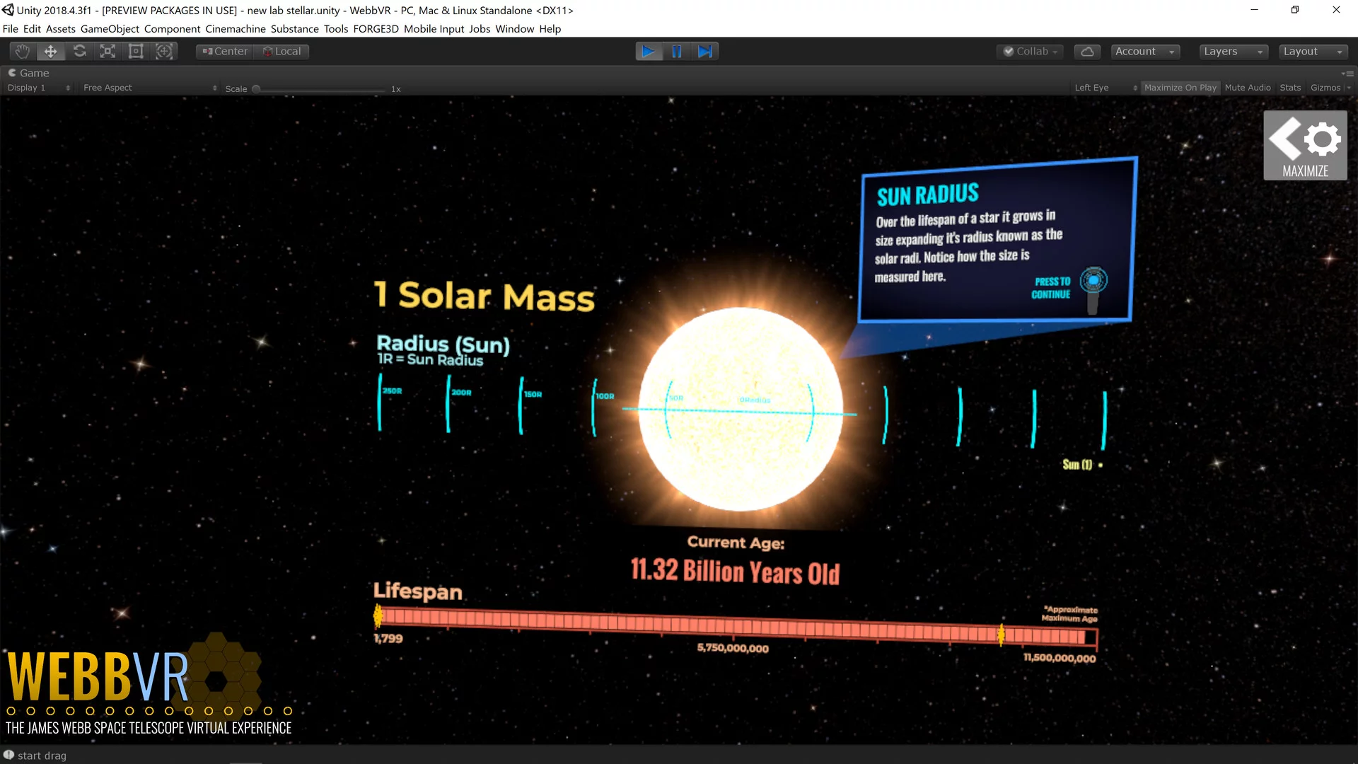 Изображение игры: WebbVR: The James Webb Space Telescope Virtual Experience