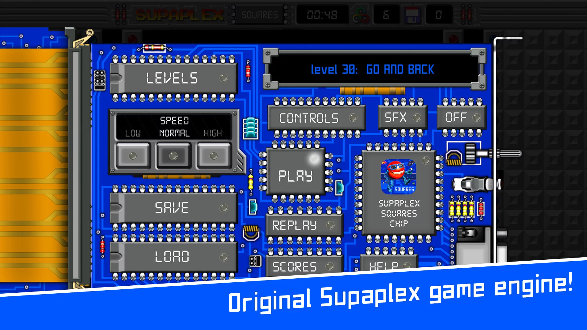 Изображение игры: Supaplex SQUARES