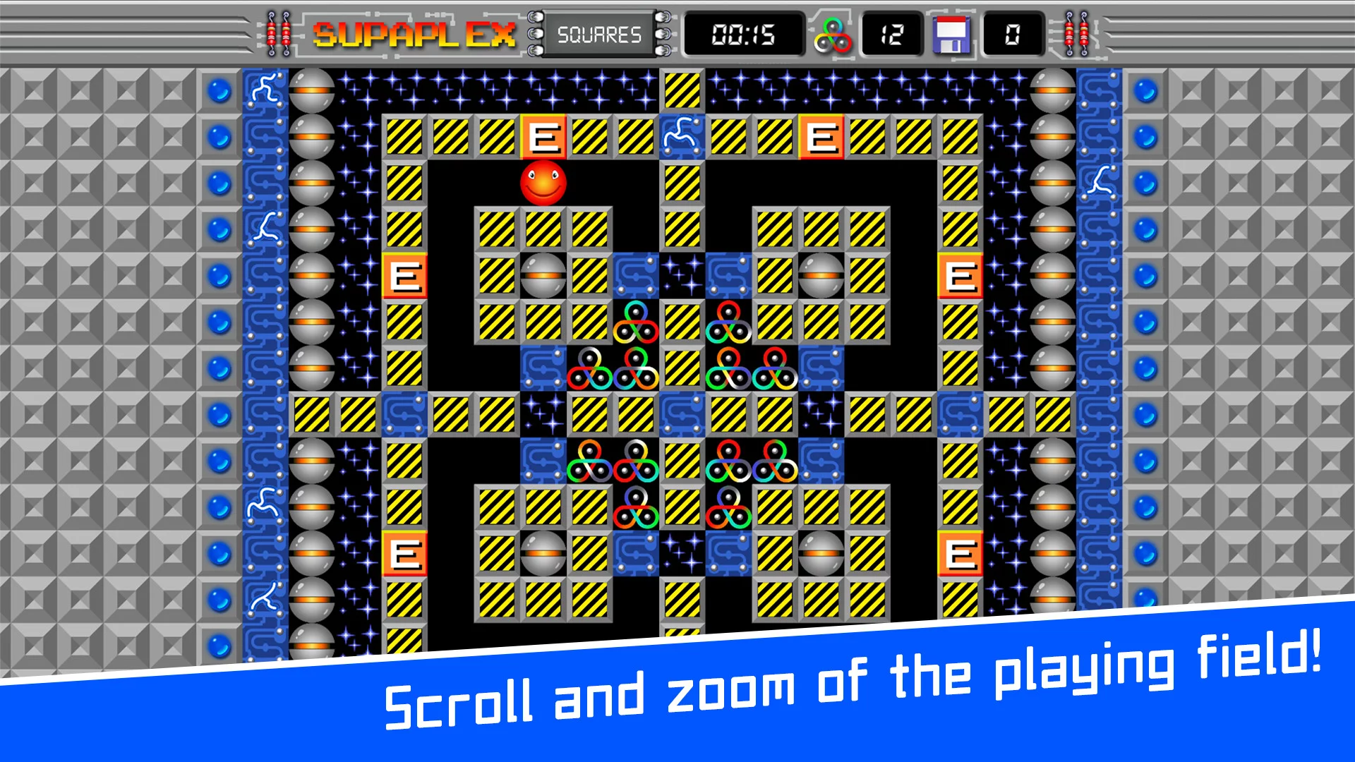 Изображение игры: Supaplex SQUARES
