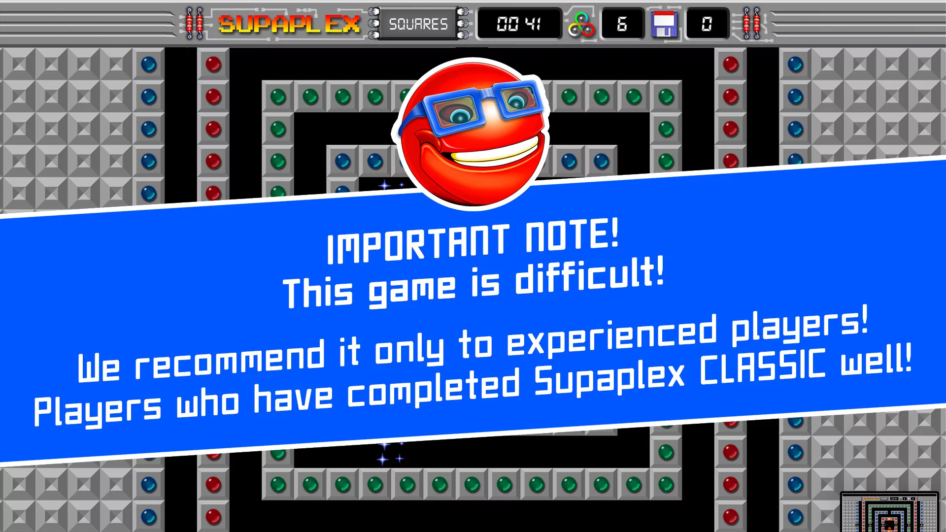 Изображение игры: Supaplex SQUARES