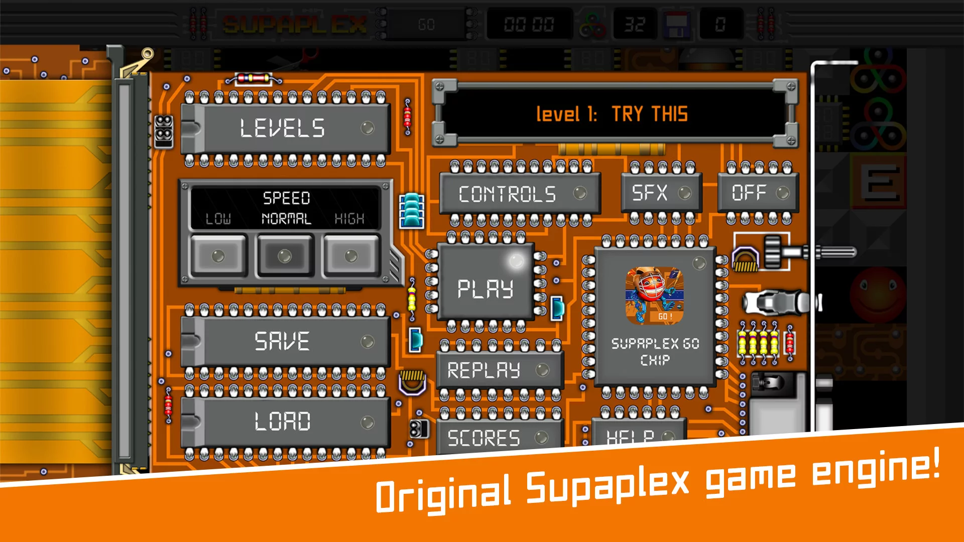 Изображение игры: Supaplex GO!