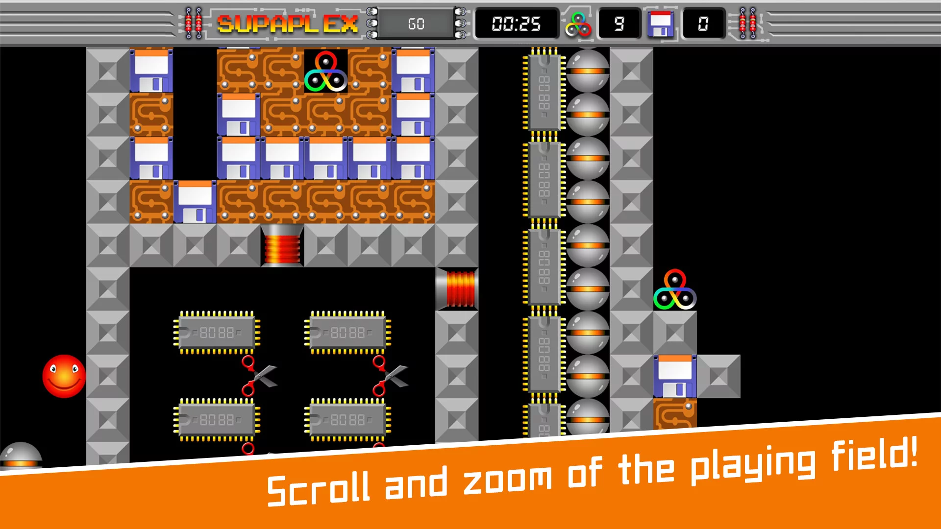 Изображение игры: Supaplex GO!