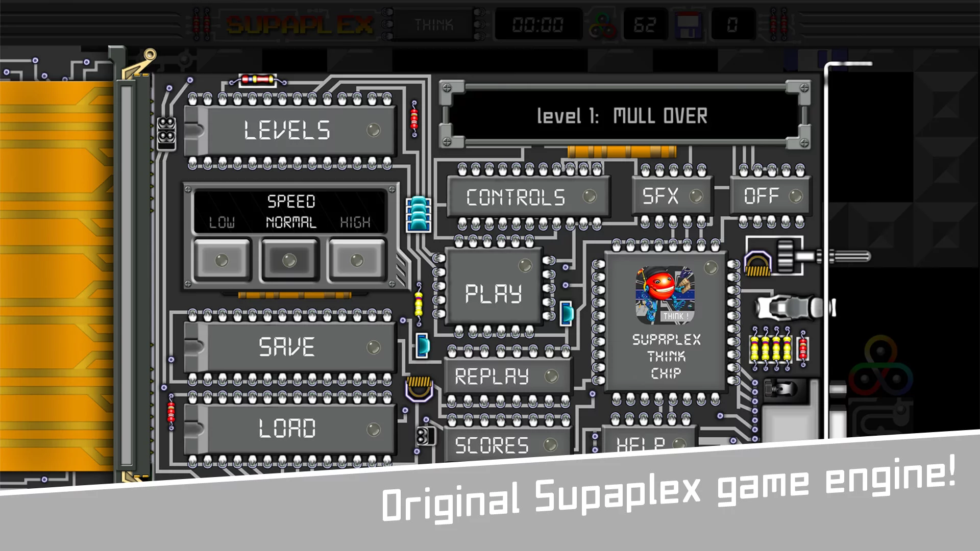 Изображение игры: Supaplex THINK!