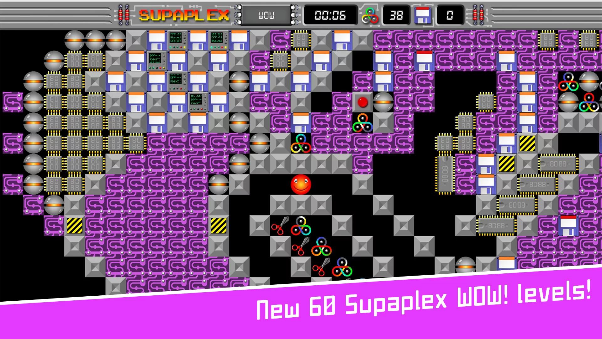 Изображение игры: Supaplex WOW!